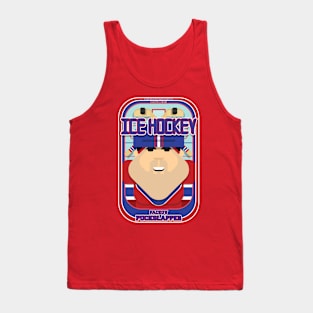 Ice Hockey Red and Blue - Faceov Puckslapper - Victor version Tank Top